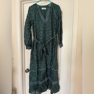XiRENA Isobel Green Maxi Dress, XS, Cotton / Silk Blend